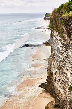 Dreamland beach. View from Uluwatu cliff.