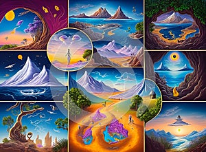 Dreamland world collage