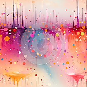 Dreamlike abstract painting with colorful drippings (tiled)