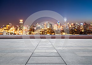 Dreamlike cityscape with viewing platform photo