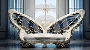 Dreamlike Princess Chair Art Furniture Design With Butterfly Wings