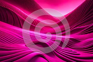 Dreamlike Ripples of Magenta-Pink: Surreal Gradient Satin Texture with Unpredictable Folds and Chaotic Patterns with Generative AI