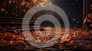 Dreamlike Scenarios: Fall Leaves In Unreal Engine 5 photo