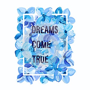Dreams Come True - motivation poster.