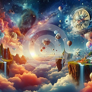 Dreams Of Surreal Fantasy Landscape photo