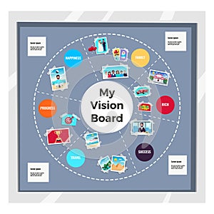 Dreams Vision Board Infographic Set