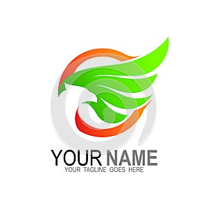Phoenix logo, circular shape and modern look