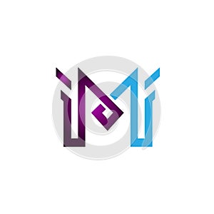 Letter I M Crown Image Logo