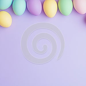 Pastel Easter Eggs Border