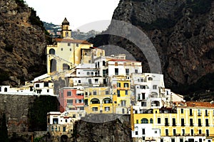 Italy Landscape - Colourful close up amalfi village