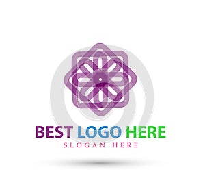 New trendy logo, Design elements part, flower style vector icon