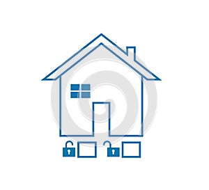 Home Lock and Unlock icon.
