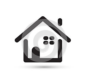 House line icon vector.