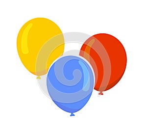 Balloon colorful ballon vector flat cartoon birthday party.