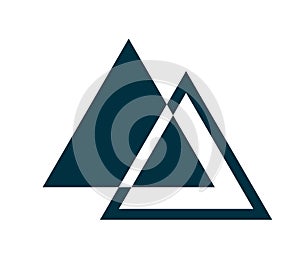 Equilateral triangle icon vector line triangle photo