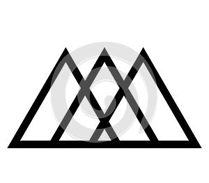 Equilateral triangle icon vector line triangle