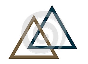 Equilateral triangle icon vector line triangle photo
