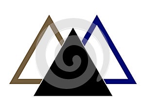 Equilateral triangle icon vector line triangle photo