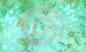 Dreamy Abstract Butterfly Leafs photo