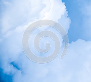 Dreamy blue sky and clouds, spiritual and nature background