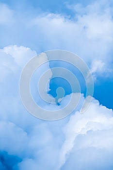 Dreamy blue sky and clouds, spiritual and nature background