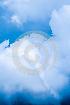 Dreamy blue sky and clouds, spiritual and nature background