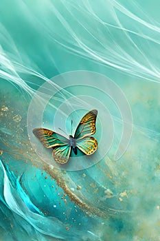 Dreamy butterfly like concept of dreams, transformation, memories and freedom