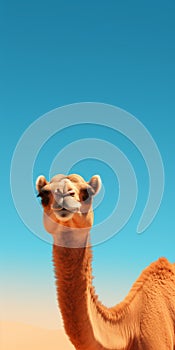 Dreamy Camel: A Cute And Expressive Mobile Phone Lock Screen Background