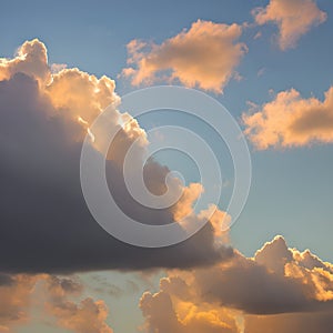 993 Dreamy Cloudscape: A dreamy and ethereal background featuring a cloudscape with soft and pastel colors that create a whimsic photo