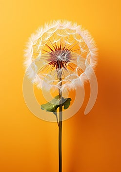 Dreamy Dandelions: A Whimsical Portrait of a Single White Flower