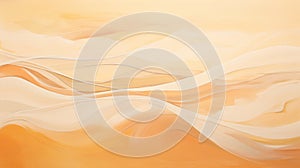 Dreamy Desertwave Abstract Orange And White Painting With Golden Hues