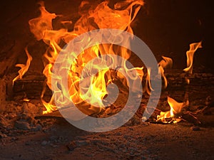 Dreamy flame, fascinating red narure