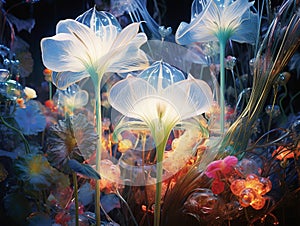 Dreamy flowers in electroluminescence