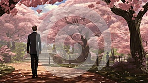 A Dreamy Journey Through A Cherry Blossom Path