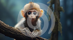 Dreamy Monkey: A Cute And Captivating Vray Tracing Digital Art