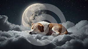 Dreamy Night with Sleeping Dog