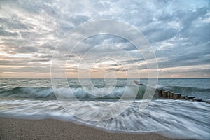 Dreamy, pastel ocean, long exposure