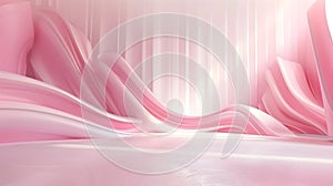 Dreamy Pastel Wave with Minimalist Ethereal Lighting and Elegant Art Presentation Design