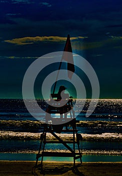 Dreamy Photo of a Lifeguard on Duty