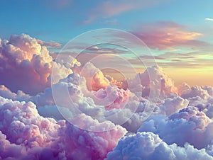 Pink and Purple Cotton Candy Clouds at Sunset