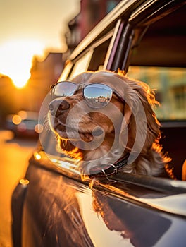A Dreamy Reflection Captured by a Dog Wearing Sunglasses with a Vintage Leica M6 .