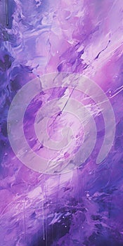 Dreamy And Romantic Purple And Blue Abstract Painting