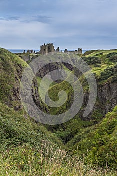 A dreamy Scottish castle with magical landscape