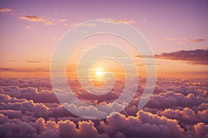 Dreamy Sunset Sky Gradient Background with Soft Pastel Tones