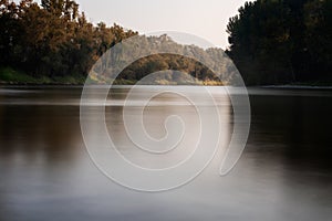 Dreamy water river reflection