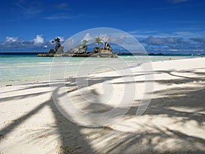 Dreamy White Sand Beach, Rock Island