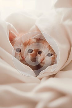 Dreamy Y2K Kittens in Warm Blanket (AI Generated)