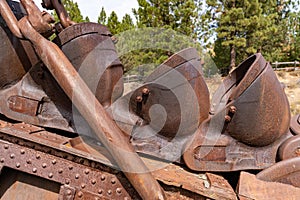 A Dredge along the Historic Sumpter Valley Railroad in Central Oregon