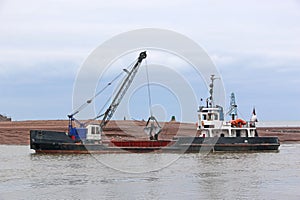 Dredger on the River Teign, Devon