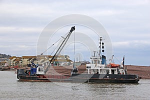 Dredger on the River Teign, Devon